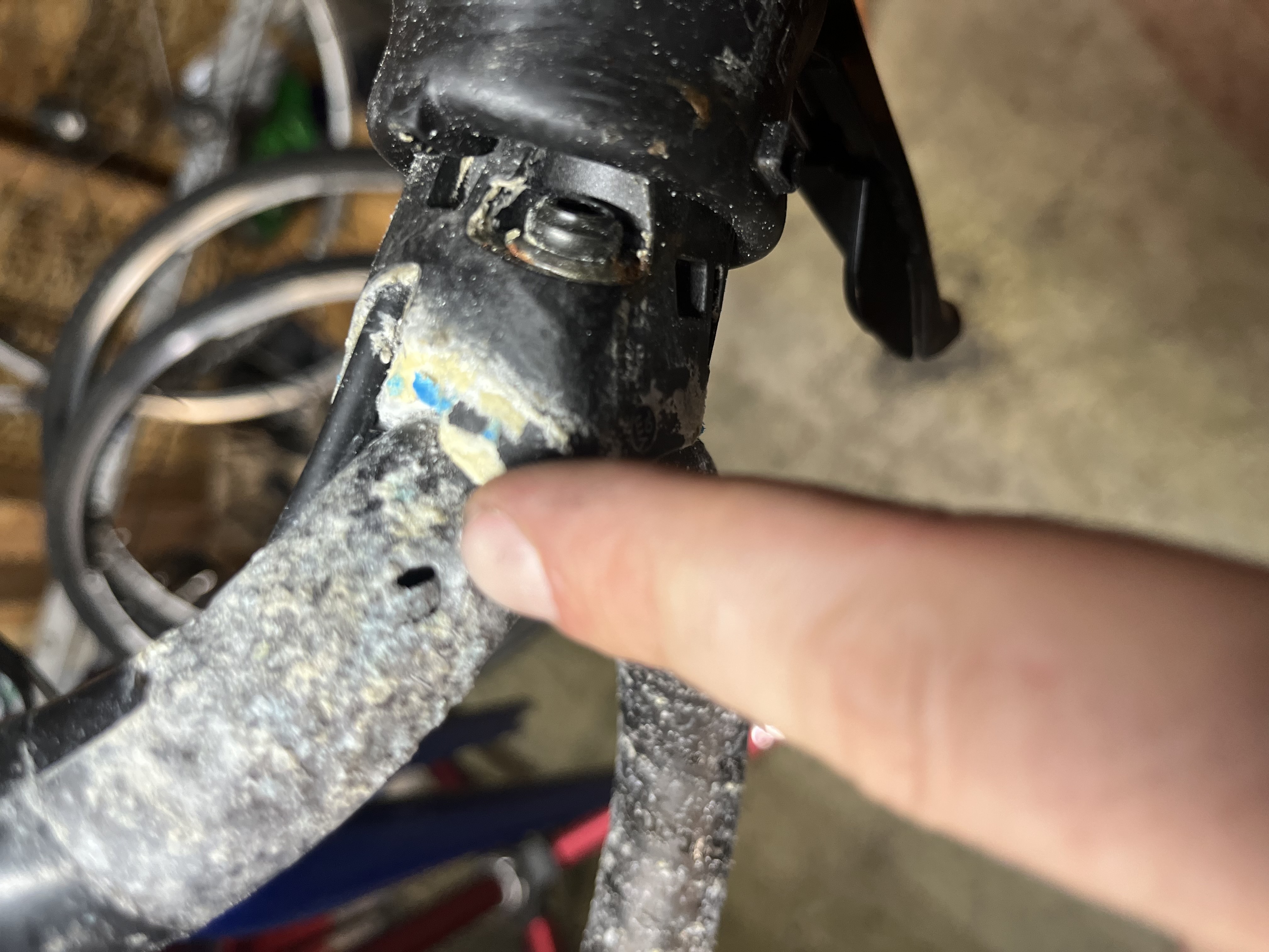 alloy handlebar with bad sweat corrosion